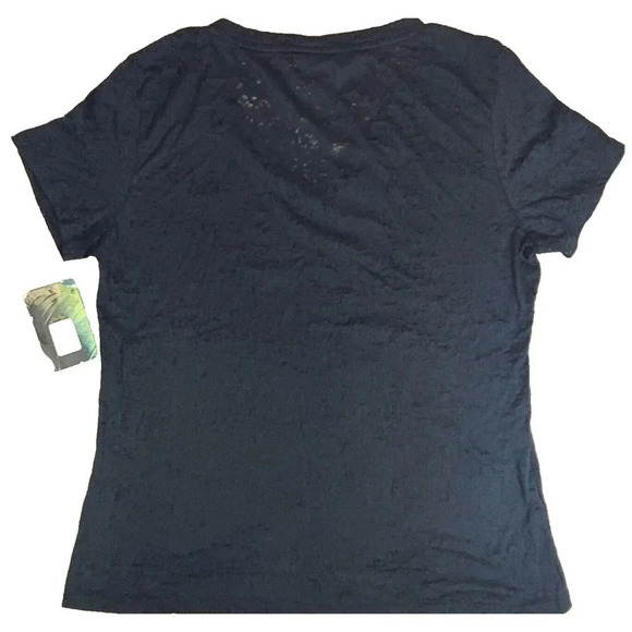 NHL Philadelphia Flyers Burnout Tee T-shirt Women's Large Black V-Neck Logo New - Picture 2 of 6